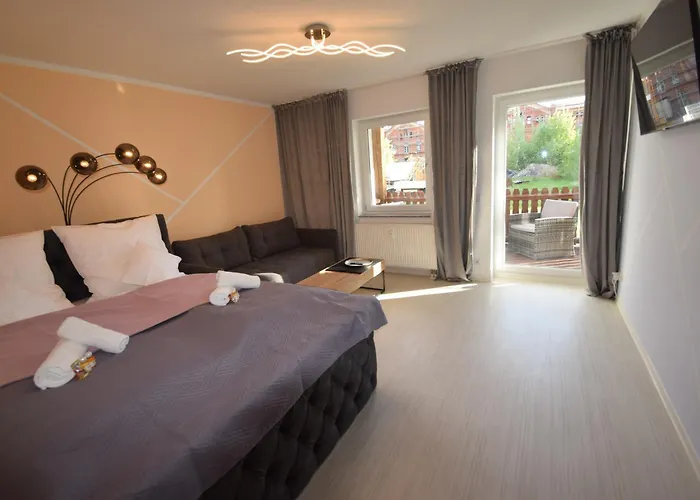 Bliss Place - 1R Premium Apartment - Kingsize Bett, Smart Tv, Kueche, Balkon, Waschkeller